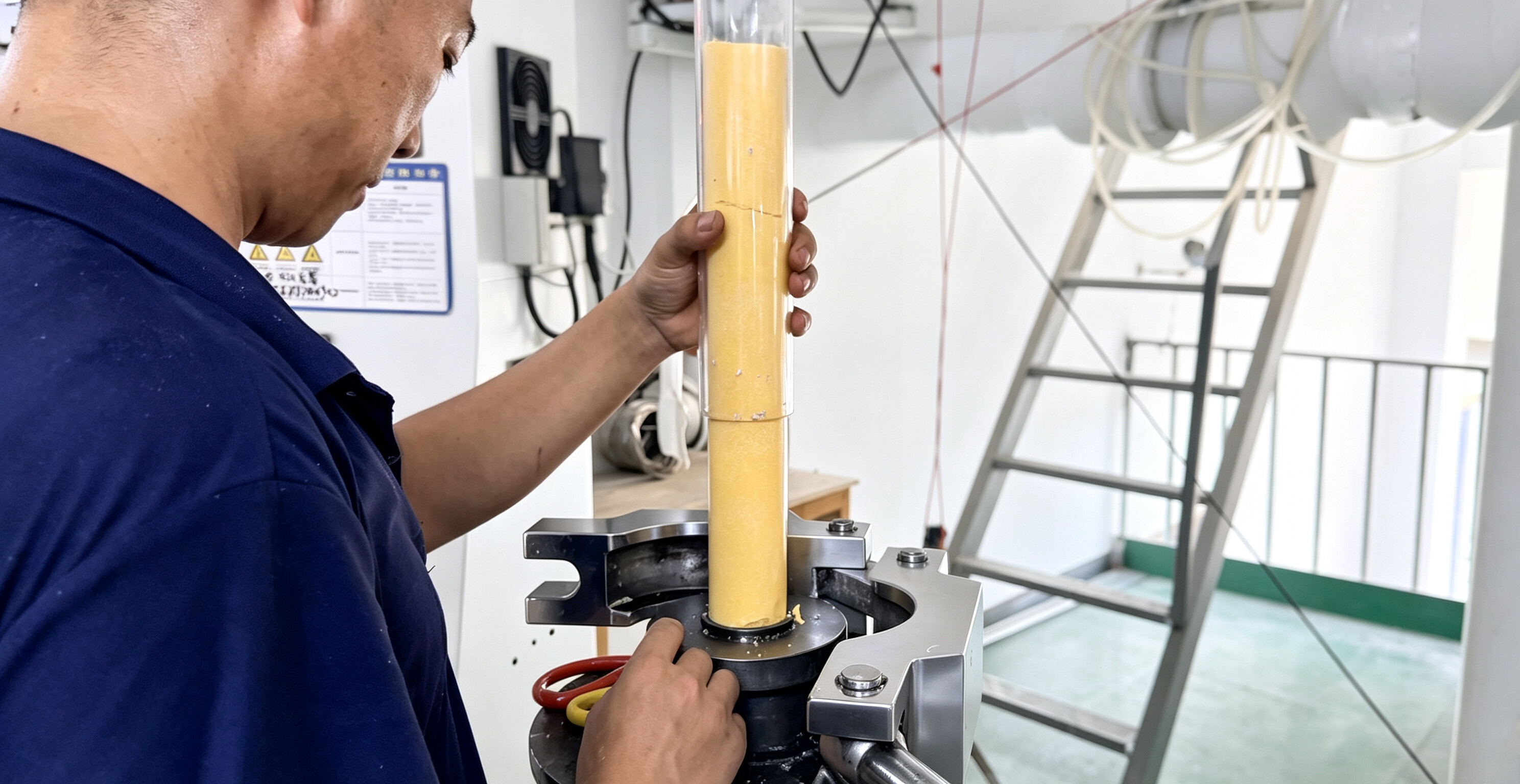 Loading Operation: Technician loads blanks according to standard procedure.